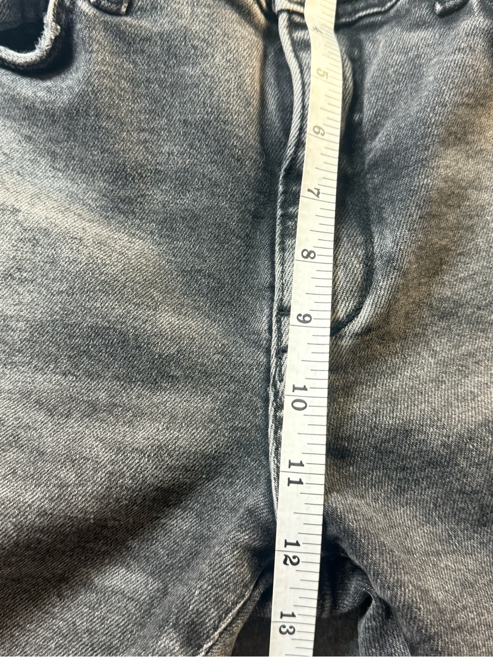 Pilcro Distressed Gray Wash Straight Leg Jeans Size 30 Grunge Y2K Streetwear - Picture 7 of 11